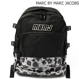 マークバイマークジェイコブス　リュックサック/バックパック　MARC BY MARC JACOBS　メンズライン　キャンバス/プリントレザー　ブラック　M0004005