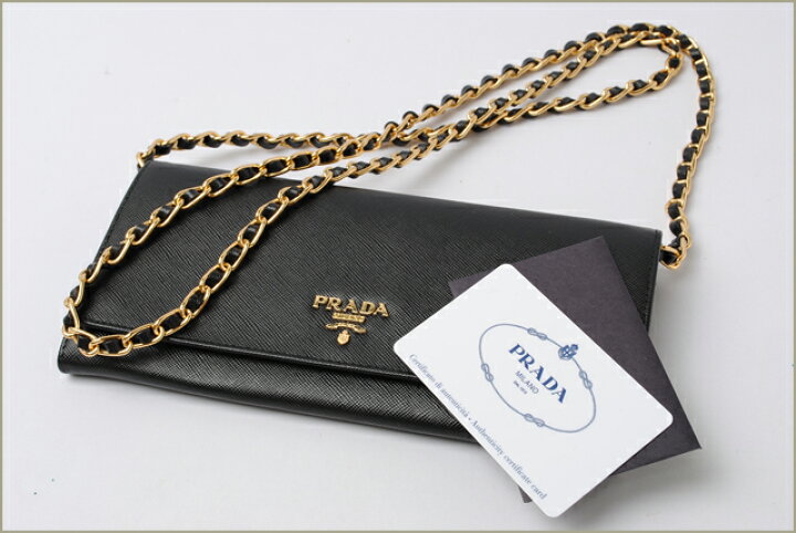 楽天市場】プラダ PRADA 長財布/チェーンウォレット/ショルダーバッグ 