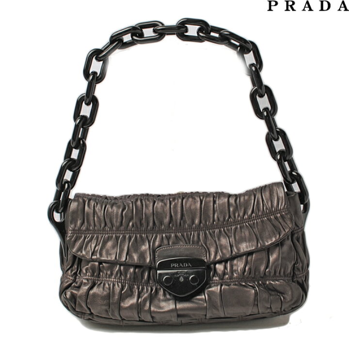 楽天市場】プラダ ショルダーバッグ PRADA ギャザー プラスチック 