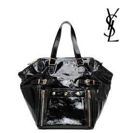 イヴ サン ローラン トートバッグ YVES SAINT LAURENT DOWNTOWN ダウンタウン　パテントレザー/ブラック　172453【中古】