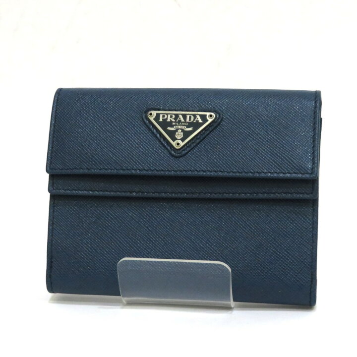 楽天市場】中古 美品 プラダ サフィアーノレザー 二つ折り財布 Aランク  