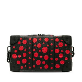 中古 美品 ルイヴィトン モノグラムドット 草間彌生 ショルダーバッグ ソフトトランク M81905 Aランク ブラック 黒 赤 Louis Vuittonあす楽【送料無料】【西神店】