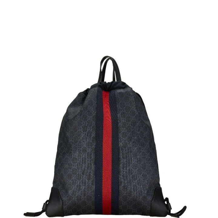 楽天市場】中古 グッチ GGスプリーム シェリーライン ドローストリング 