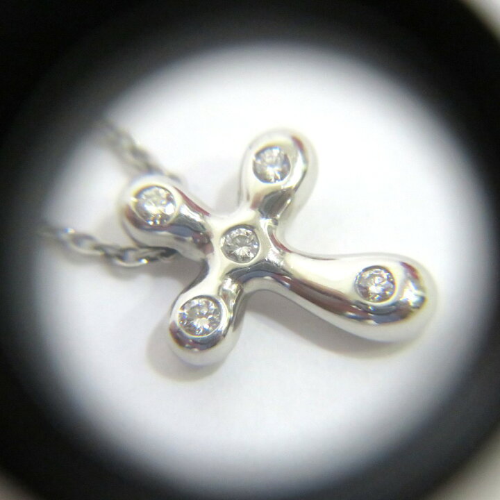 楽天市場】中古 美品 ティファニー ドッツクロス ネックレス Aランク  