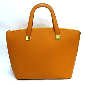 中古 セリーヌ バッグ ハンドバッグ ABランク レザー オレンジ ゴールド金具 レディース CELINE あす楽【送料無料】【西神店】