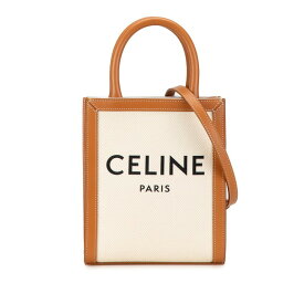 【絶対お得!!クーポンあり＆10％OFF】中古 セリーヌ ミニ バーティカル カバ ハンドバッグ 2WAY ABランク ナチュラル タン レディース CELINE あす楽【送料無料】【西神店】