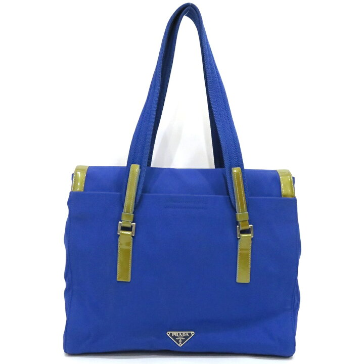 楽天市場】中古 プラダ PRADA ロゴプレート リボン トートバッグ B 