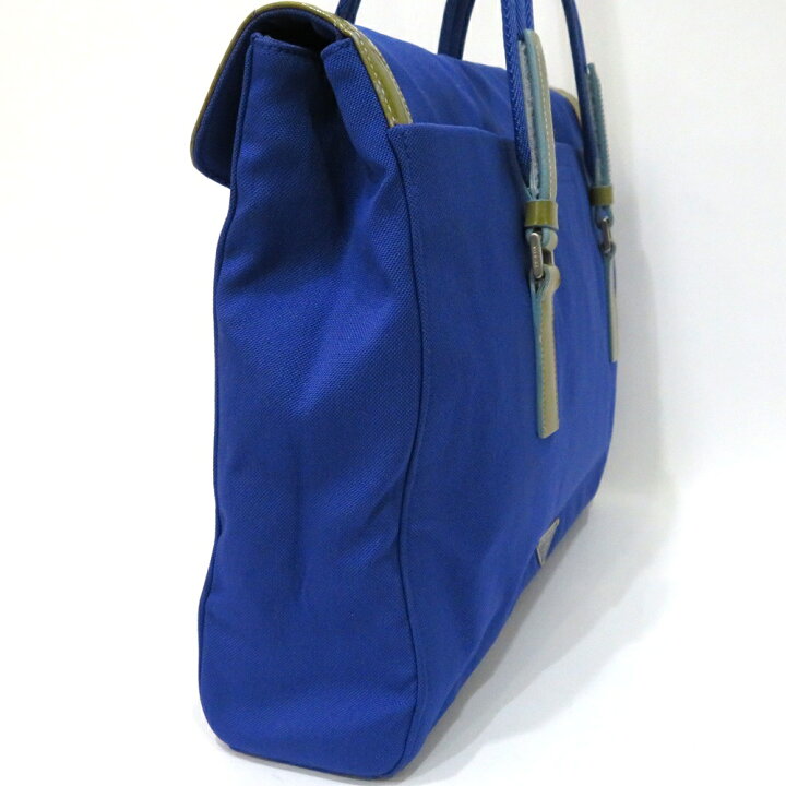 楽天市場】中古 プラダ PRADA ロゴプレート リボン トートバッグ B 