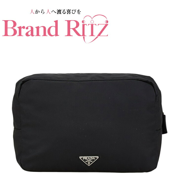 楽天市場】中古 プラダ ポーチ テスート バッグインバッグ 三角ロゴ 