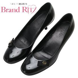 【絶対お得!!クーポンあり＆10％OFF】中古 美品 グッチ パンプス 靴 リボン インターロッキングG ヒール サイズ:35 317042 ブラック Aランク エナメル レディース GUCCI あす楽【送料無料】【名谷店】
