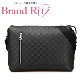 中古 ルイヴィトン ショルダーバッグ ディスカバリー メッセンジャーMM N42417 ダミエ アンフィニ オニキス ブラック レザー メンズ LOUIS VUITTON あす楽【送料無料】【三田店】