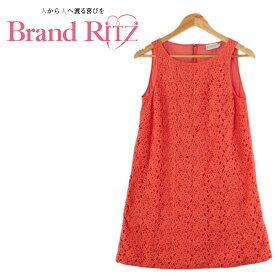 中古 美品 モンクレール ワンピース 花柄 フラワー サイズ42 ABランク オレンジ ピンク MONCLER あす楽【送料無料】【名谷店】