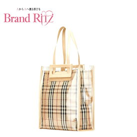 中古 バーバリー ノバチェック トートバッグ ハンドバッグ ABランク ベージュ マルチ BURBERRY あす楽【送料無料】【三田店】