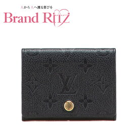 中古 ルイヴィトン 二つ折り財布 モノグラム アンプラント アンヴェロップ カルト ドゥヴィジット M58456 ブラック ゴールド メンズ LOUIS VUITTON あす楽【送料無料】【名谷店】