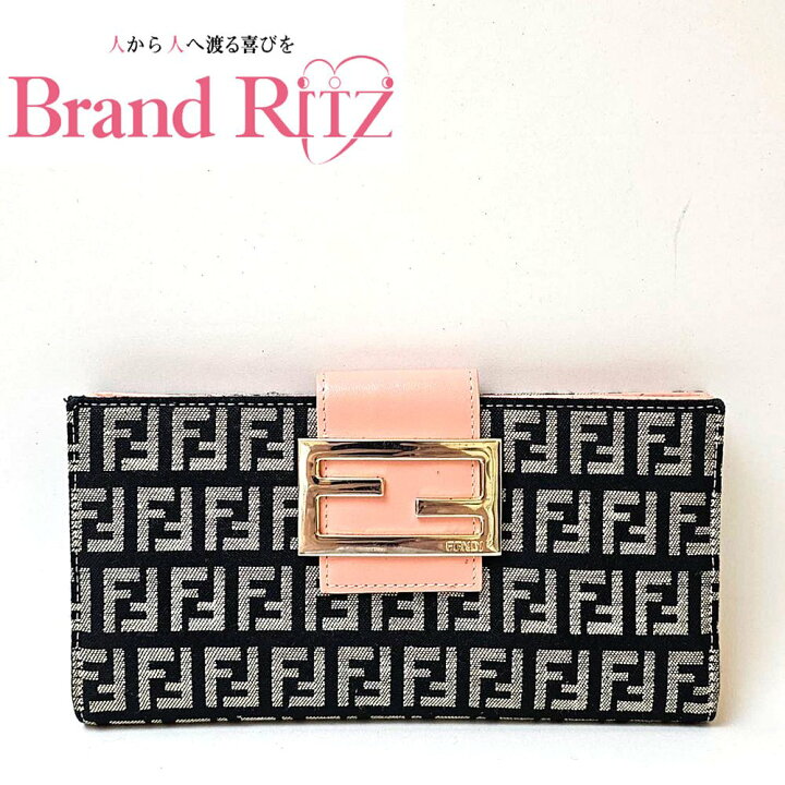 楽天市場】中古 フェンディ 長財布 ズッカ柄 FFロゴ キャンバス レザー 