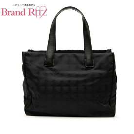 中古 シャネル ニュートラベルライン ハンドバッグ トートバッグ ブラック ナイロン レザー レディース CHANEL あす楽【送料無料】【西神店】