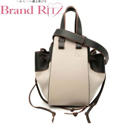 中古 ロエベ Aランク ハンモック スモール ハンドバッグ ショルダーバッグ 2WAY ベージュ マルチカラー レザー レディース LOEWE あす楽【送料無料】【三田店】