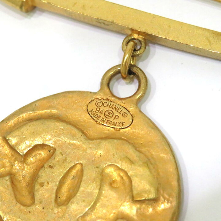 楽天市場】中古 シャネル 小物 ブローチ ゴールド金具 ABランク 安全 