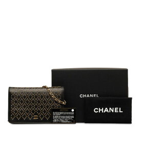中古 シャネル ショルダー スタッズ ABランク ラムスキン ゴールド金具 ブラック 黒 レディース CHANEL あす楽【送料無料】【西神店】