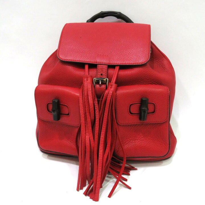 楽天市場】中古 グッチ バンブー リュック バックパック レザー AB 