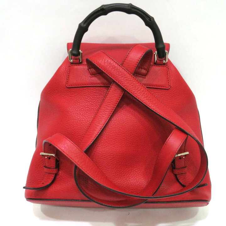 楽天市場】中古 グッチ バンブー リュック バックパック レザー AB 
