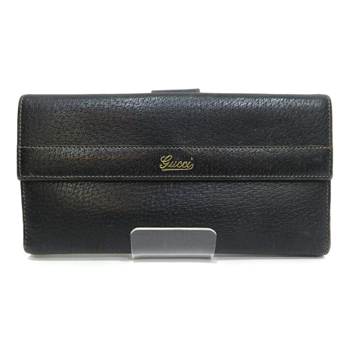 楽天市場】中古 グッチ 長財布 131852 4276 Bランク ブラック レザー 