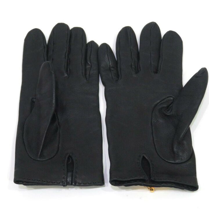 楽天市場】中古 エルメス 手袋 レザーグローブ ケリー金具 ABランク  