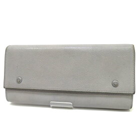 中古 セリーヌ ラージフラップ 長財布 Bランク グレー系 CELINE レディース あす楽【送料無料】【西神店】