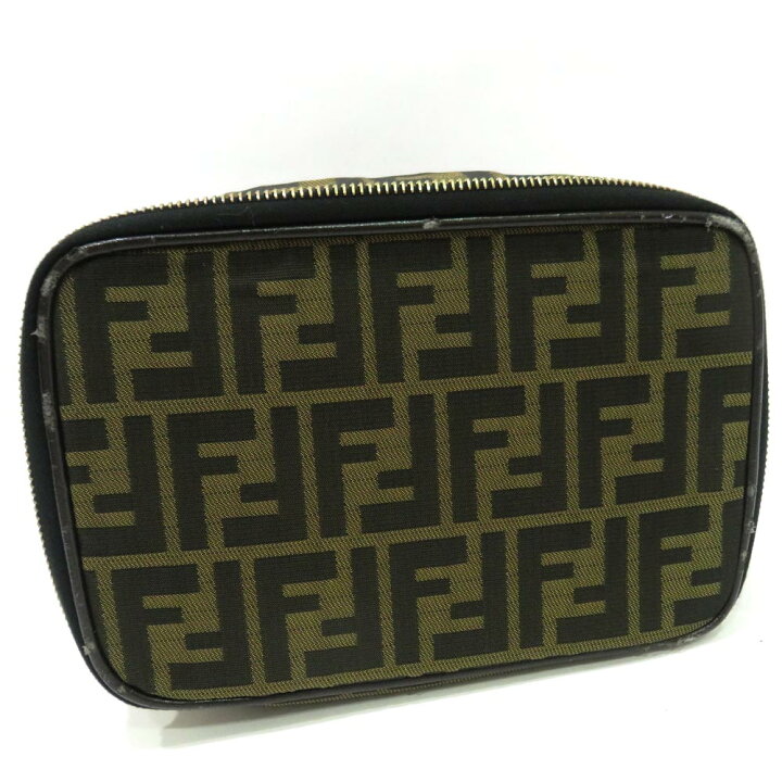 楽天市場】中古 フェンディ ズッカ柄 バニティバッグ ポーチ ABランク  