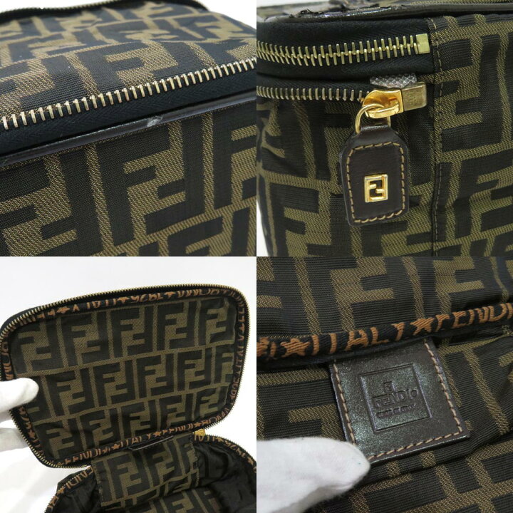 楽天市場】中古 フェンディ ズッカ柄 バニティバッグ ポーチ ABランク 