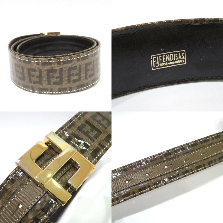 楽天市場】中古 フェンディ 小物 ズッカ柄 ベルト エナメル ABランク  
