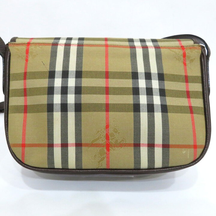 楽天市場】中古 バーバリー ショルダーバッグ チェック柄 ノバチェック  