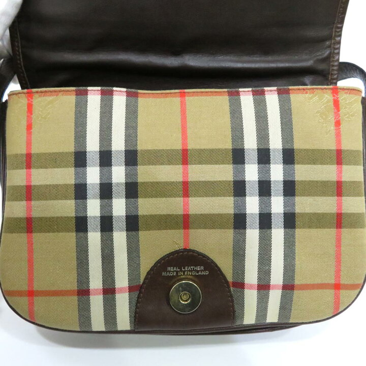 楽天市場】中古 バーバリー ショルダーバッグ チェック柄 ノバチェック  