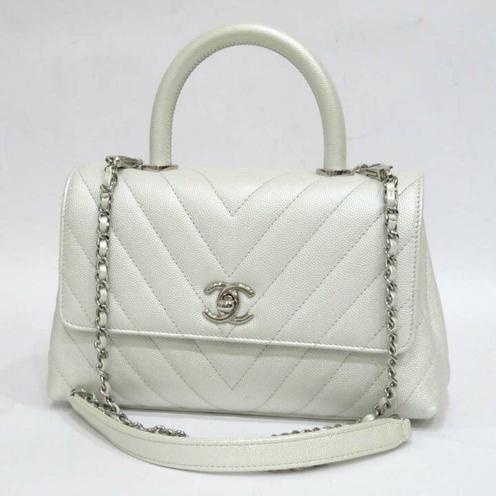 楽天市場】中古 シャネル Vステッチ トップハンドル 2WAYバッグ A  