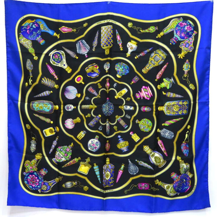 楽天市場】中古 エルメス カレ90 Qu importe le flacon 香水瓶 AB  