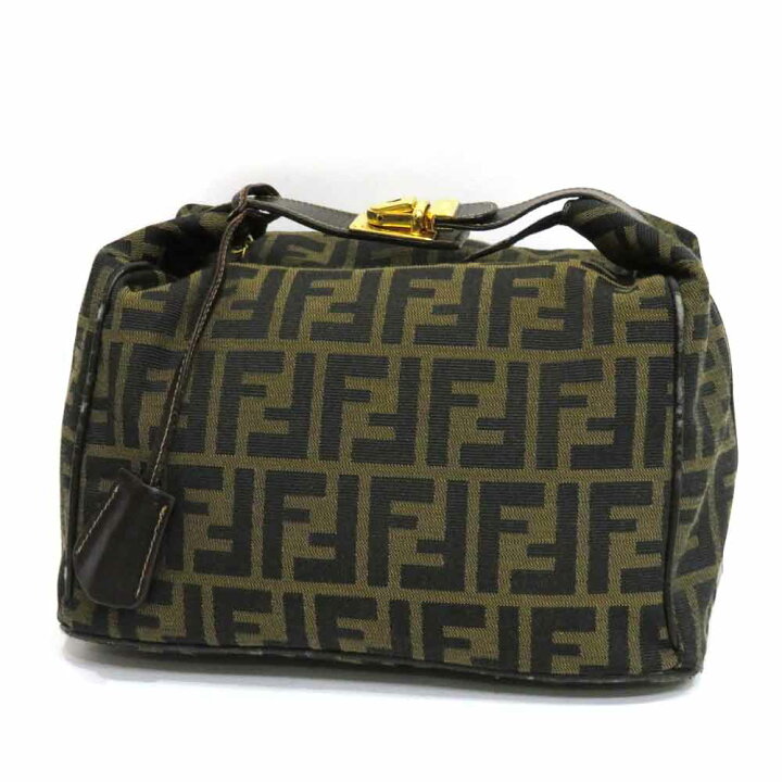 楽天市場】中古 フェンディ ズッカ柄 バニティバッグ Bランク 