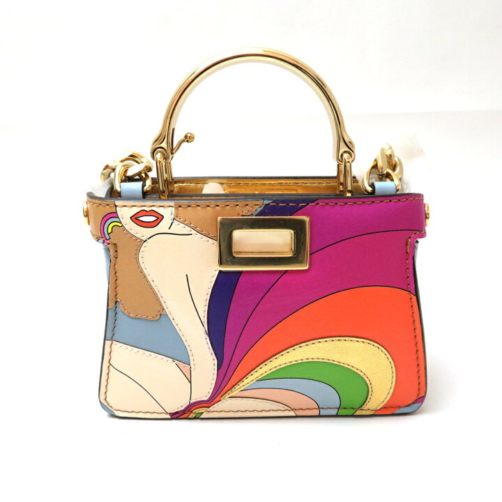 楽天市場】中古 極美品 フェンディ ピーカブー ナノ ミニハンドバッグ  