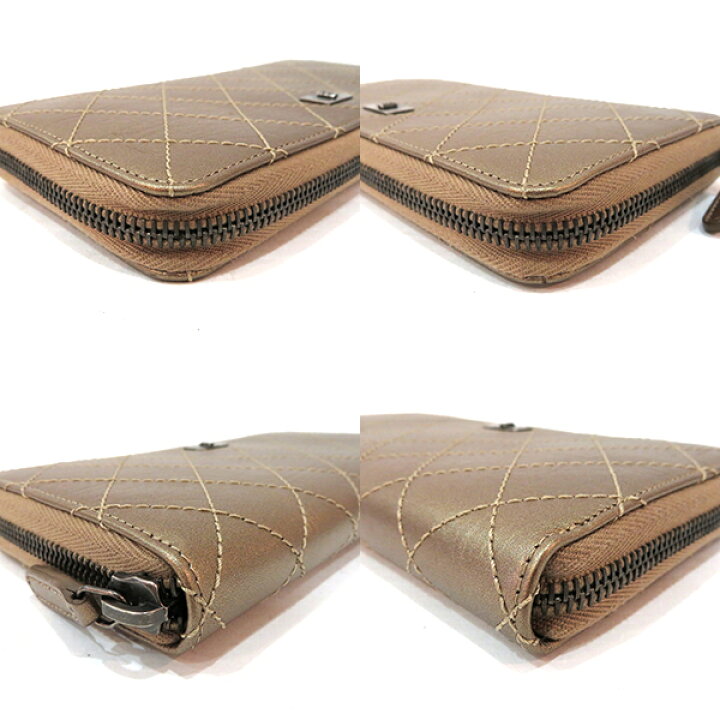 楽天市場】中古 美品 シャネル ラウンドファスナー 長財布 2.55 レザー  