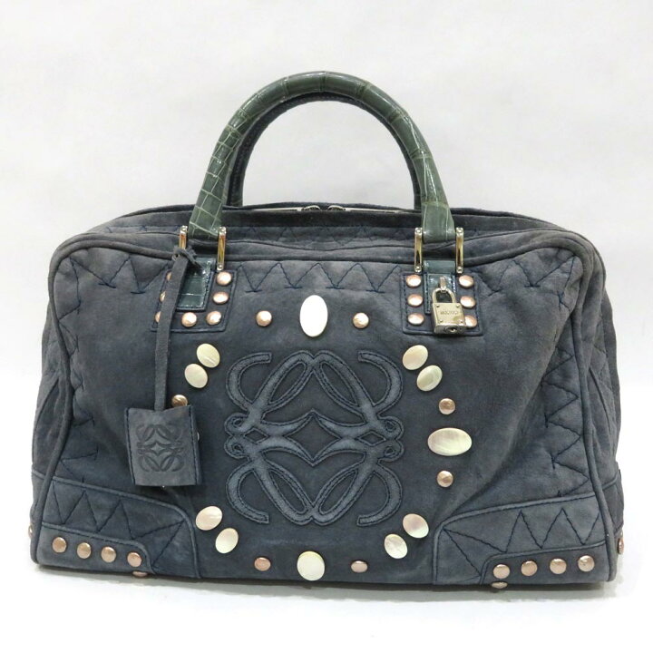 楽天市場】中古 ロエベ アマソナ35 スエード ハンドバッグ Bランク  