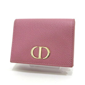 中古 ディオール 30 モンテーニュ コンパクトウォレット ABランク 三つ折り財布 ピンク Dior レディース あす楽【送料無料】【名谷店】
