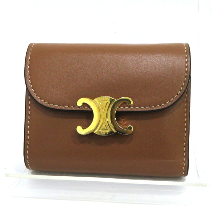 楽天市場】中古 セリーヌ レザー 三つ折り財布 Aランク トリオンフ  