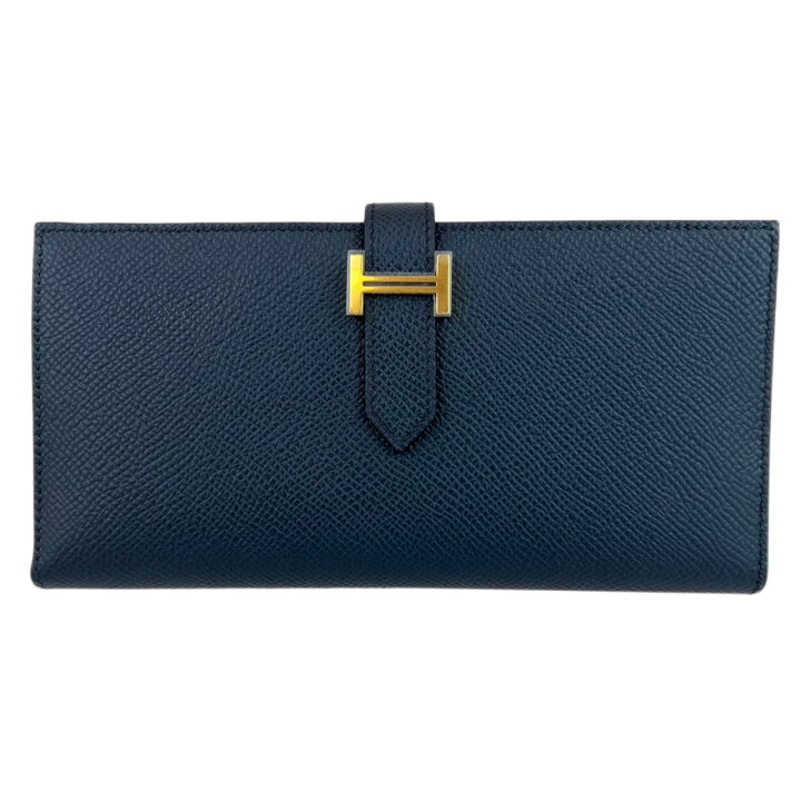 楽天市場】新品未使用 HERMES エルメス ベアンスフレ 長財布 ブルー  