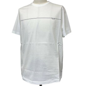 新品未使用　PRADA プラダ　ロゴ　Tシャツ　BIANCO ホワイト　XLサイズ　メンズ　UJN636