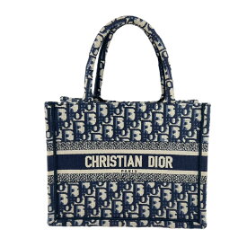 新品未使用 Christian Dior クリスチャンディオール Dior Book Tote ディオール ブック トート スモール ブルー エンブロイダリーキャンバス トートバッグ