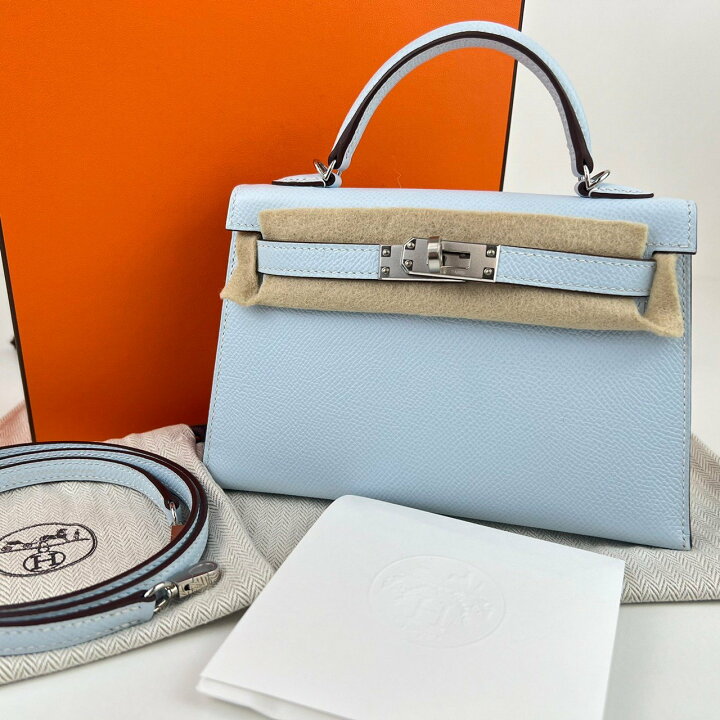 楽天市場】新品未使用 Hermès エルメス Mini kelly ミニケリー Bleu  