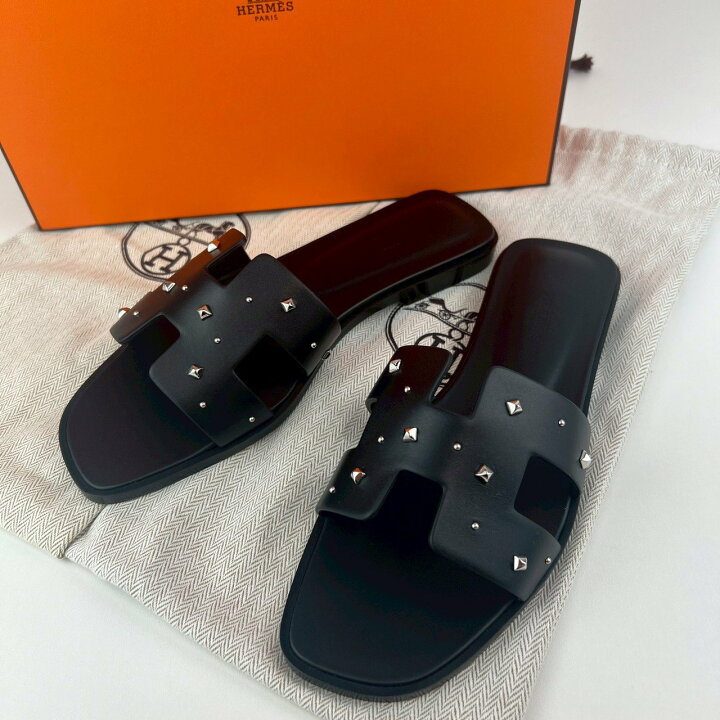 楽天市場】新品未使用 Hermès エルメス Oran 36.5 オラン36.5 Black 