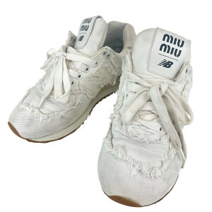 miu miu New Balance �~���E�~���E �j���[�o�����X Miumiu×New Balance 574 �X�j�[�J�[ �z���C�g 574 White �z���C�g 34�n�[�t �X�j�[�J�[