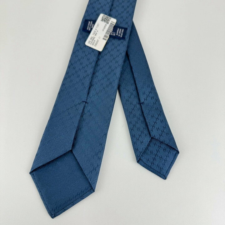 新品未使用 HERMES エルメス シルクタイ ファソネH ブルー シルク  