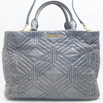 MIUMIUミュウミュウレザーハンドバッグ【中古】