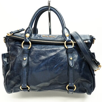 【美品】miumiuミュウミュウ2wayショルダーバッグRT0524レザー(VITELLOSHINE)【中古】